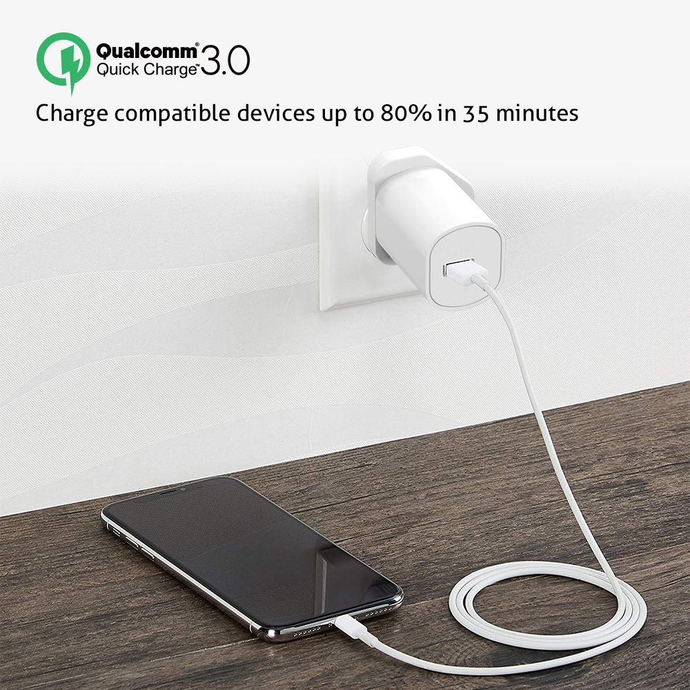 QC3.0 UK Plug Wall charger Charger Adapter For Quick Charger Plug Cube