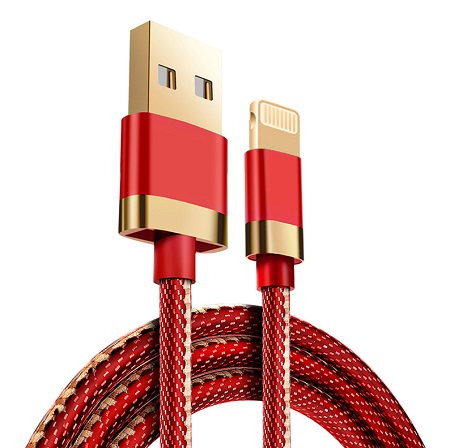 3A Fast Charge Gold Plated Cowboy Denim Charge Data Cable Cowboy Cable for iPhone/Type C/Android
