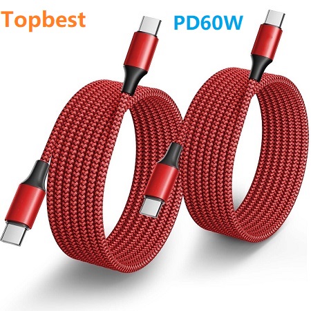 USB C to USB C Cable Fast Charging 60W, PD Type C Charger Cord for iPhone 16 15 Pro Max Plus, for Samsung Galaxy S24 S23 S22 Ultra Z Flip6/Fold6, for MacBook/iPad Pro and more